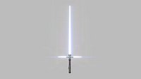 Star Wars Lightsaber Crossguard 06 White - SciFi Weapon