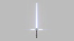 Star Wars Lightsaber Crossguard 06 White - SciFi Weapon
