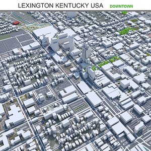 3D model Lexington Downtown Kentucky USA