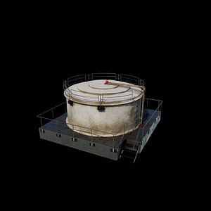3D Oil Gaz Water Tank 3D model