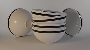 3D Bowl coup stoneware or porcelain