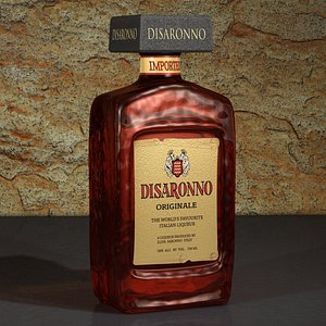 photorealistic disaronno italian liqueur 3d model