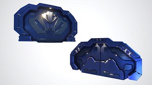 3D Scifi doors game ready