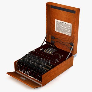 Enigma machine 3D model