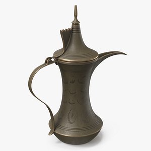 Arabic Brass Coffee Pot in Traditional Style