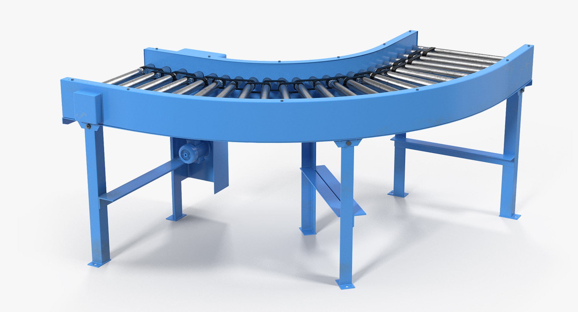 Curved roller conveyor 3D model - TurboSquid 1330709