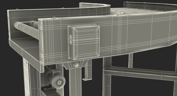 Curved roller conveyor 3D model - TurboSquid 1330709