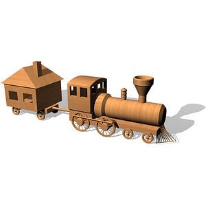 toy choochoo train 3d model
