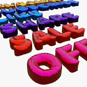 Inflatable Balloon Text 3D Puffy Letters