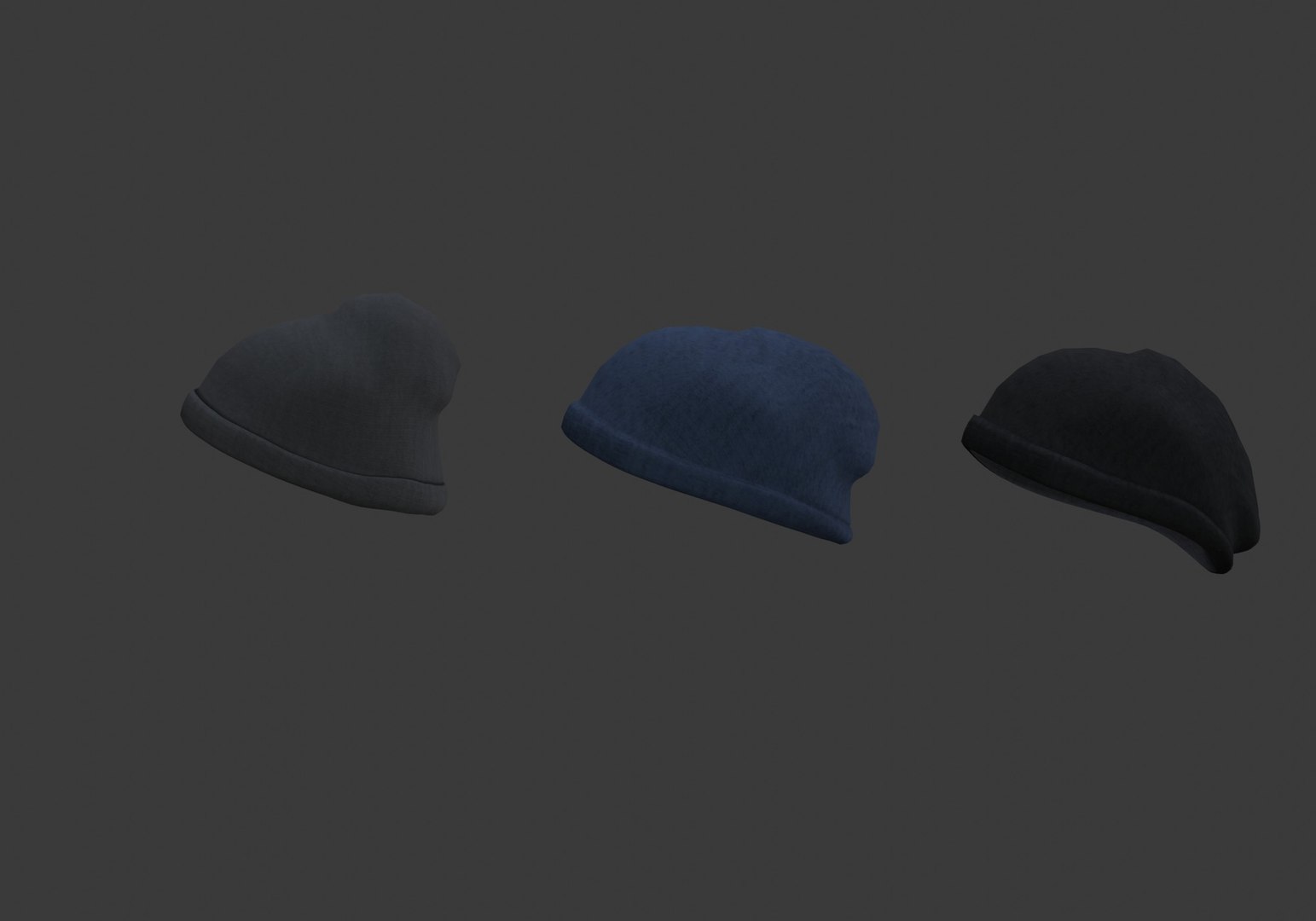 3x hats collection 3D model - TurboSquid 1896347