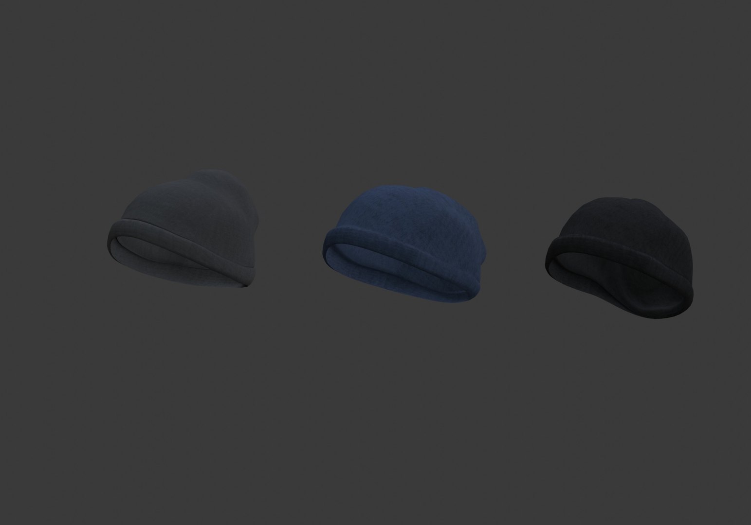 3x hats collection 3D model - TurboSquid 1896347