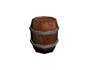 low-poly barrel