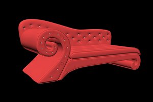 sofa modeled 3d model