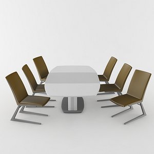 3d model modern dining table