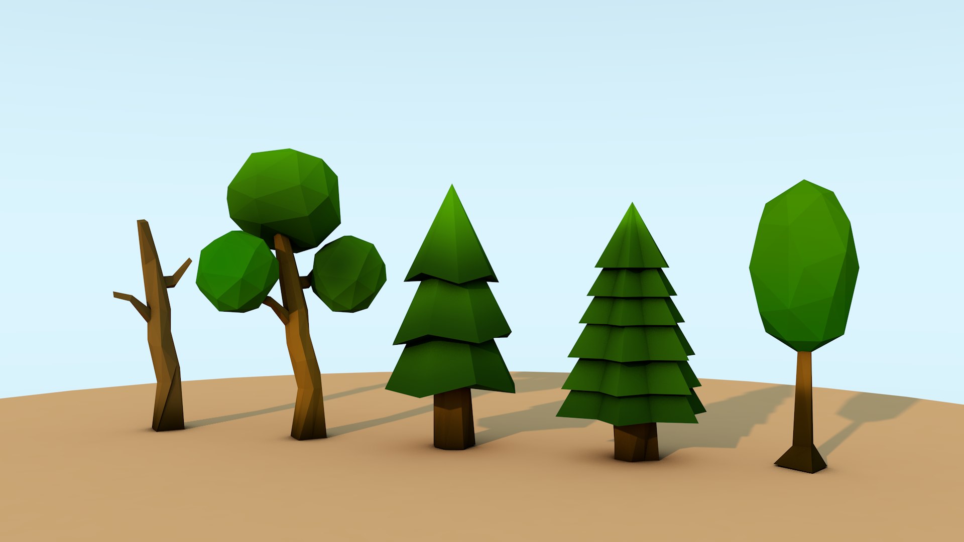 3d Model Trees Low-poly