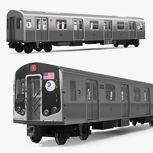 3D model MTA Subway Car R160 for M Line Silver