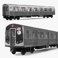 MTA Subway Car R160 for M Line Silver