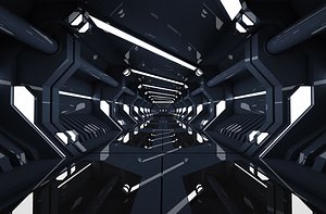 interior sci fi scene 3D model