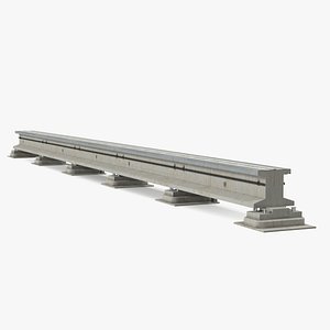 Maglev Concrete Rail Section model