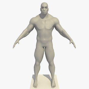 3d realistic african man rigged model