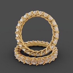 3D Diamond  gold bracelet