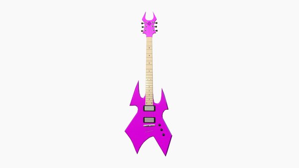 3D Electric Guitar H06 Pink - Music Instrument Design model ...