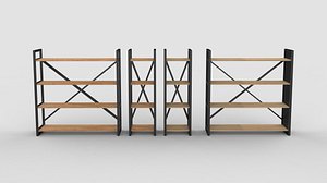 Open Bookcase 3D model model