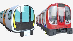 london underground glasgow metro train 3D