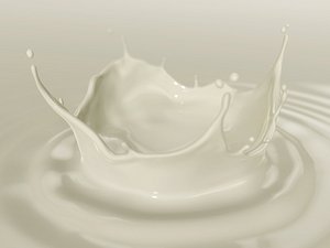 3D milk splash