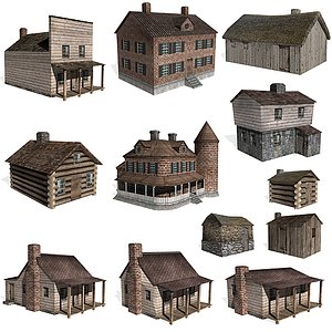 3ds max historical houses buildings farms