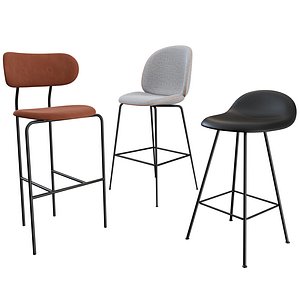 beetle bar chair stool 3D model