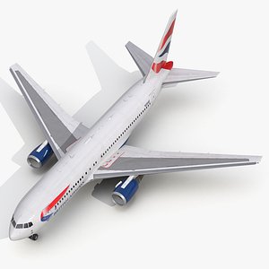 3d model boeing 767-200 british airways