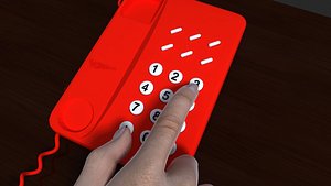 3d model phone dialing