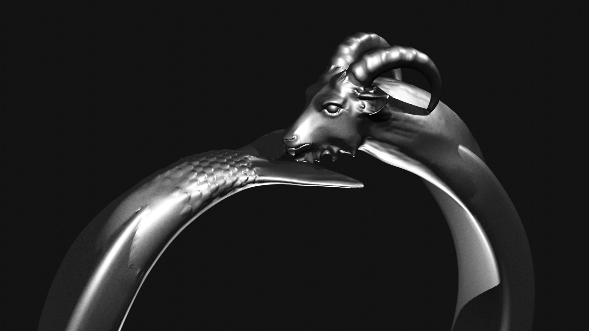 Capricorn Astrology Ring Model - TurboSquid 2337562