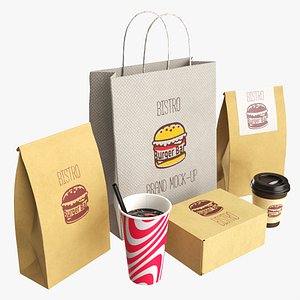 Fast Food Branding Set Mockup 01