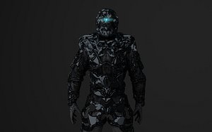 3D CYBERPUNK SOLDIER Military police