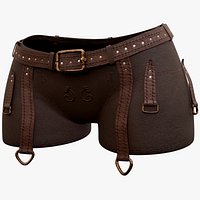 Stylized Steampunk Shorts Low Poly