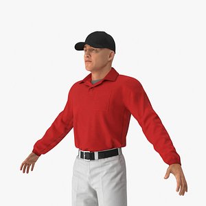Young Man in Casual Clothes Rigged for Cinema 4D