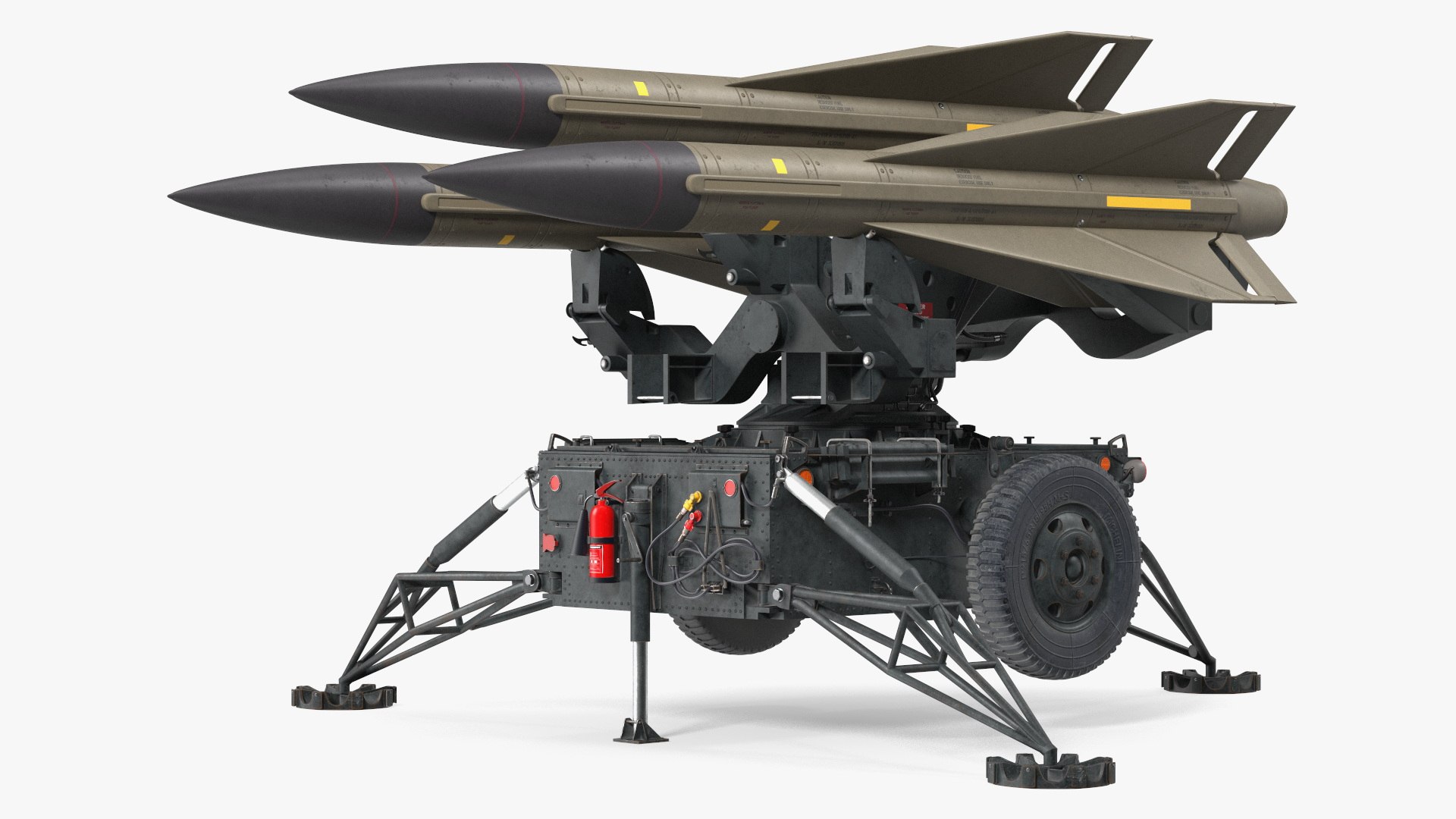 MIM-23 HAWK Dark Green 3D model preview