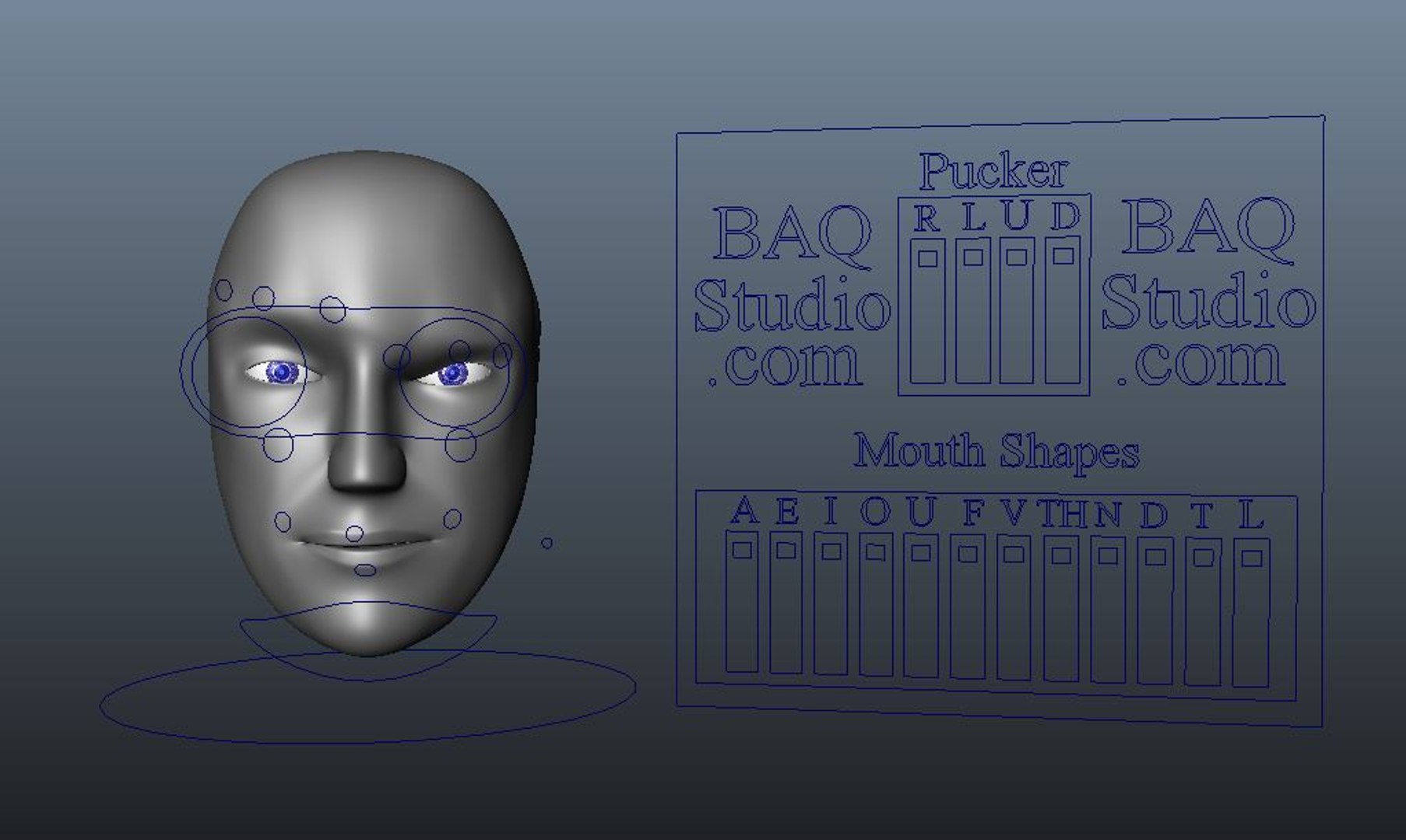 Free Robot Head Rig 3d Model