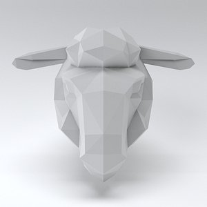 Low Poly Sheep Head