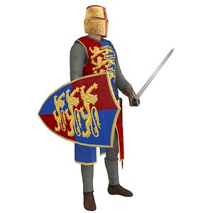 rigged knight helmet model