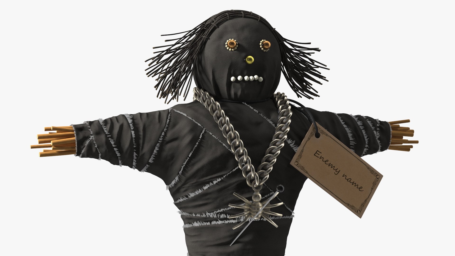 3D Traditional Voodoo Doll Black - TurboSquid 1900288