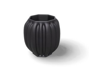 black modern decor vase 3D