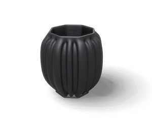 Black Modern Decor Vase 1.