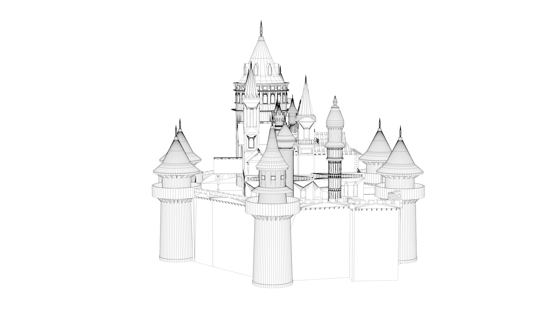 3D Castle Model - TurboSquid 1719554