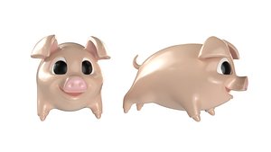 Cartoon pig 3D model