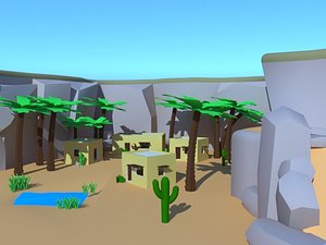 3D model desert village