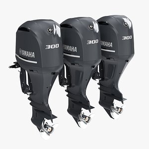 3D triple yamaha 300 v6 model