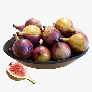 3D Food Set 22  Bowl of Figs